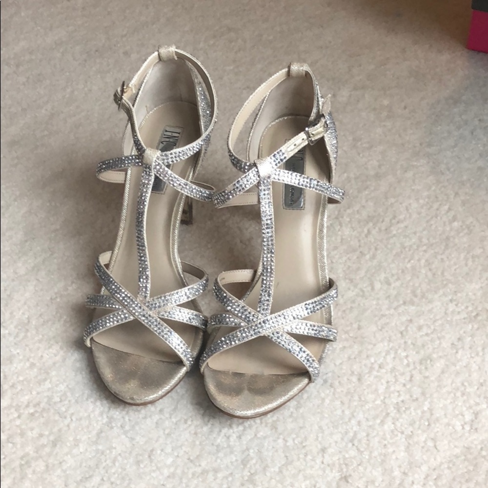 Silver studded heels